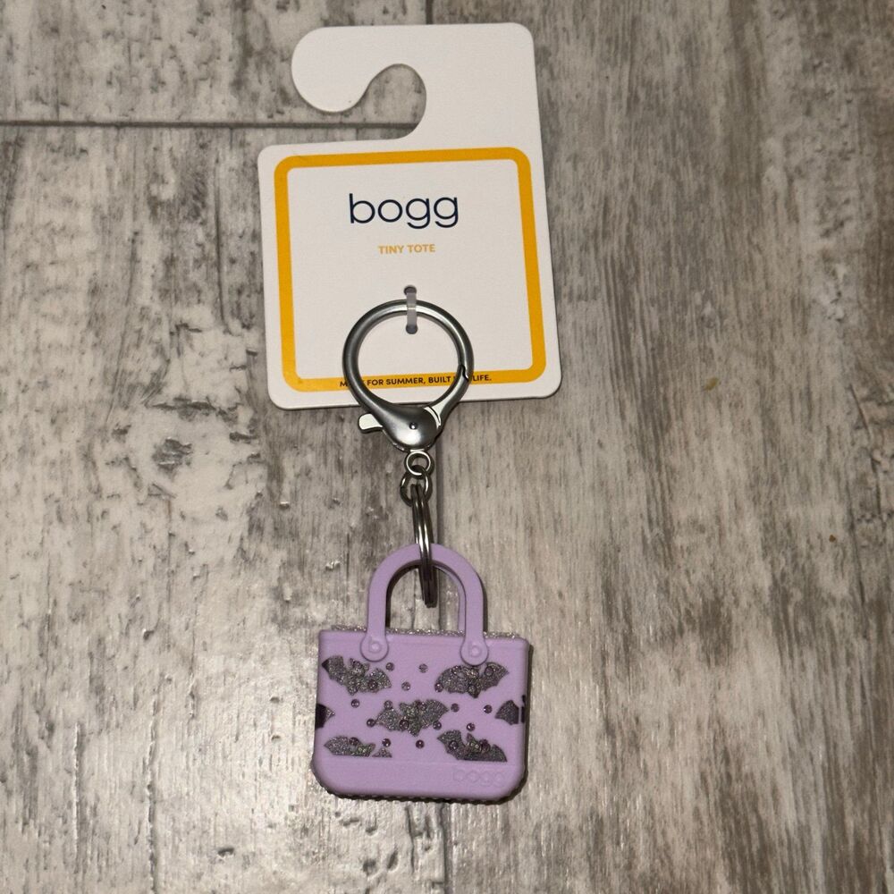 Bogg Bag Tiny Tote Halloween Keychain Let’s Get Batty Keyring Charm